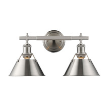  3306-BA2 PW-PW - Orwell 2-Light Vanity Light in Pewter